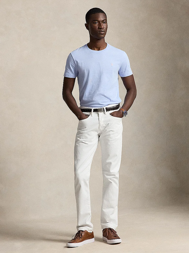 Vêtements Polo Ralph Lauren T shirt ajusté à col rond en jersey 7106 pour Homme - vue 8